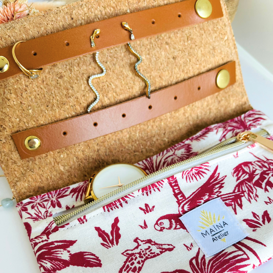 Pochette à bijoux de voyage Savane