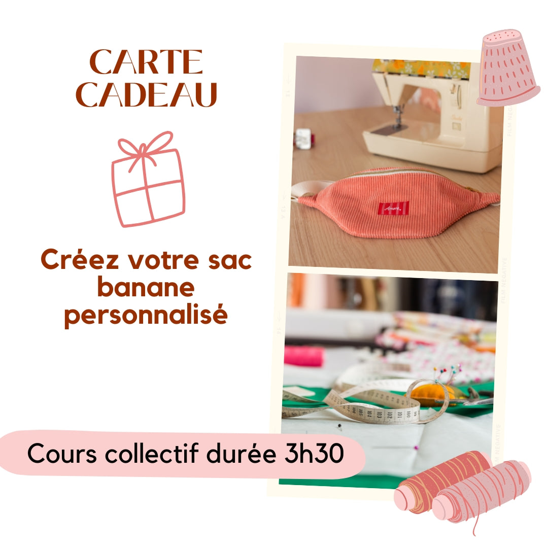 Atelier à thème Sac banane cours de couture de 3h30