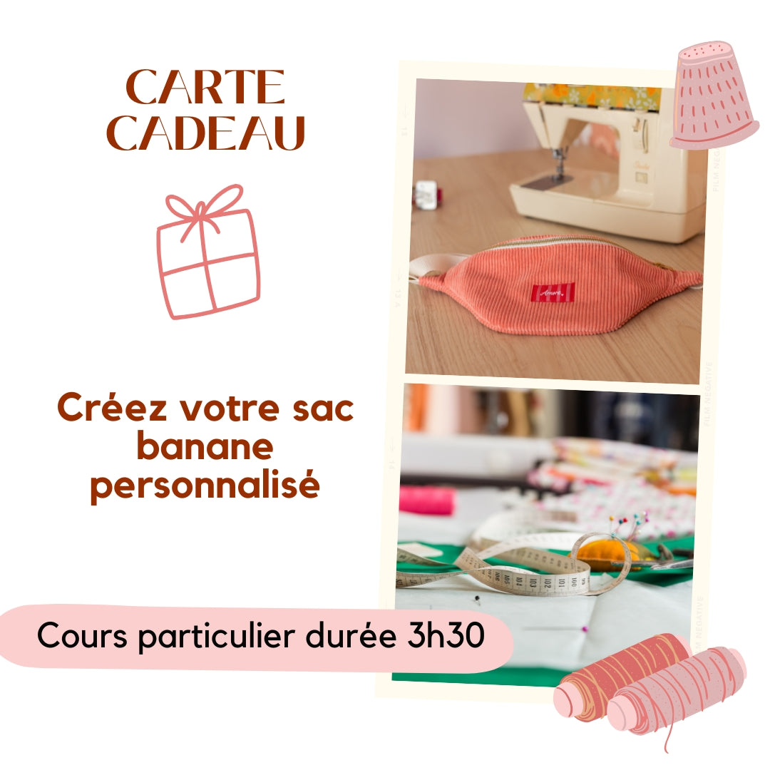 Atelier à thème Sac banane cours de couture de 3h30