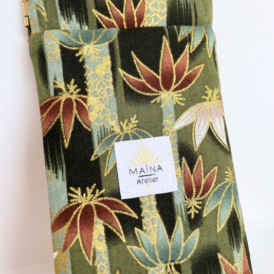 Étui à lunettes Lotus vert