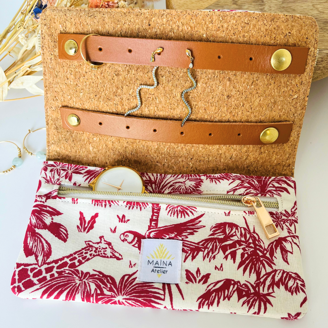 Pochette à bijoux de voyage Savane