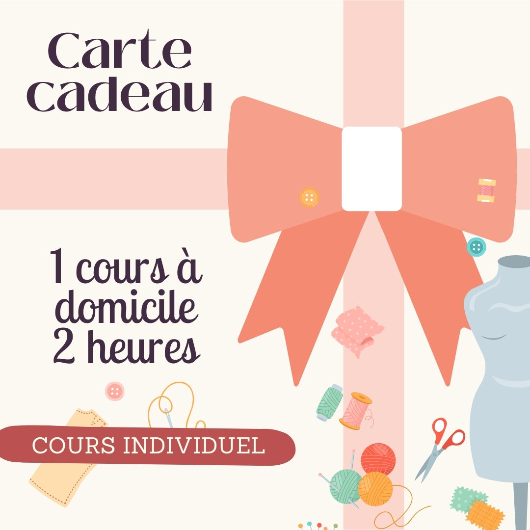 Carte cadeau cours à domicile individuel 2h ou 3h