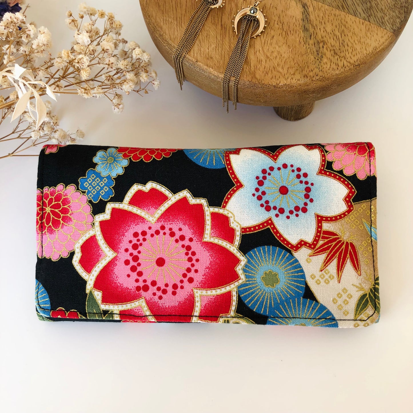 Pochette à bijoux de voyage Camélias