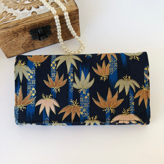 Trousse à bijoux de voyage bleu lotus