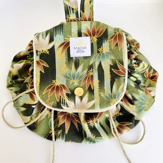 Bourse à maquillage Lotus vert