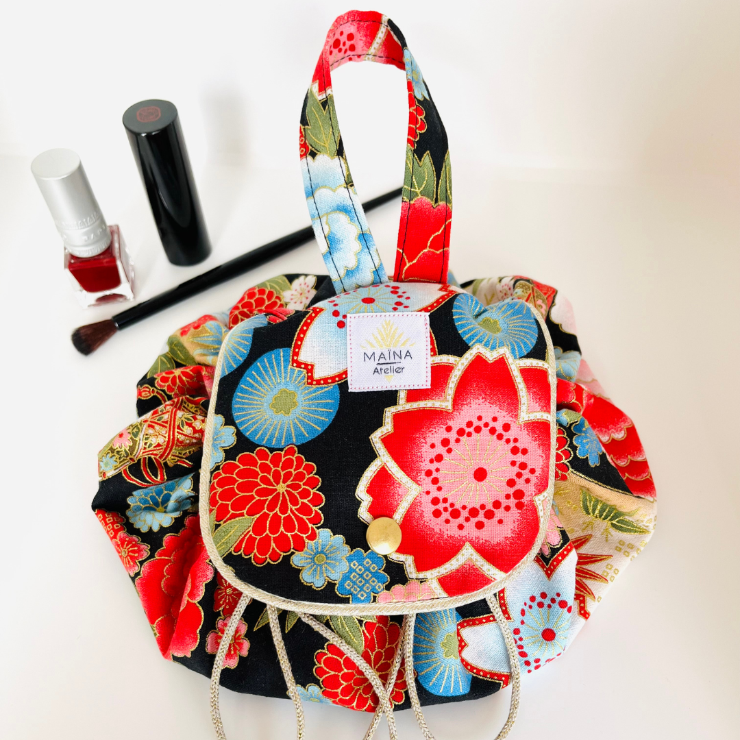 Collection de bourses à maquillage – Style Japonisant | Artisanat & Élégance