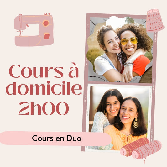 Cours de couture à domicile en duo durée 2h00